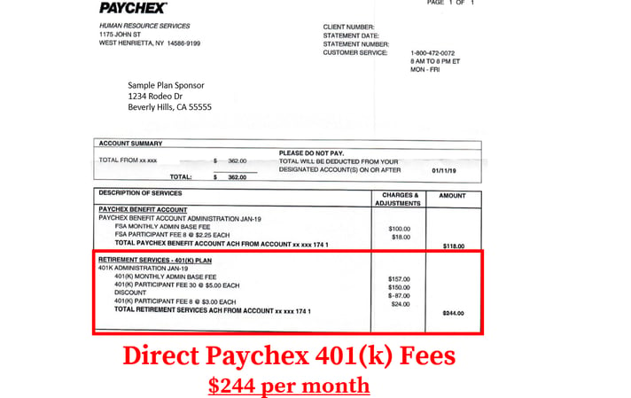 Paychex 401k Fees_Direct Fees2