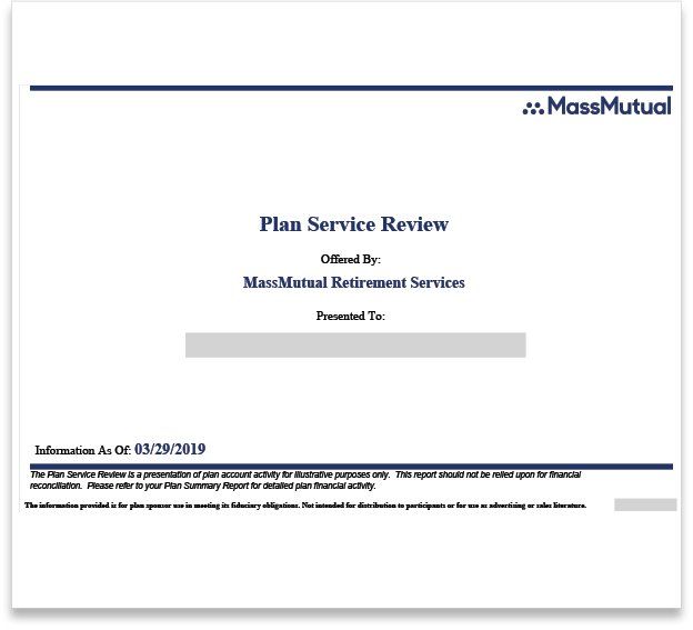 MassMutual Plan Service Review